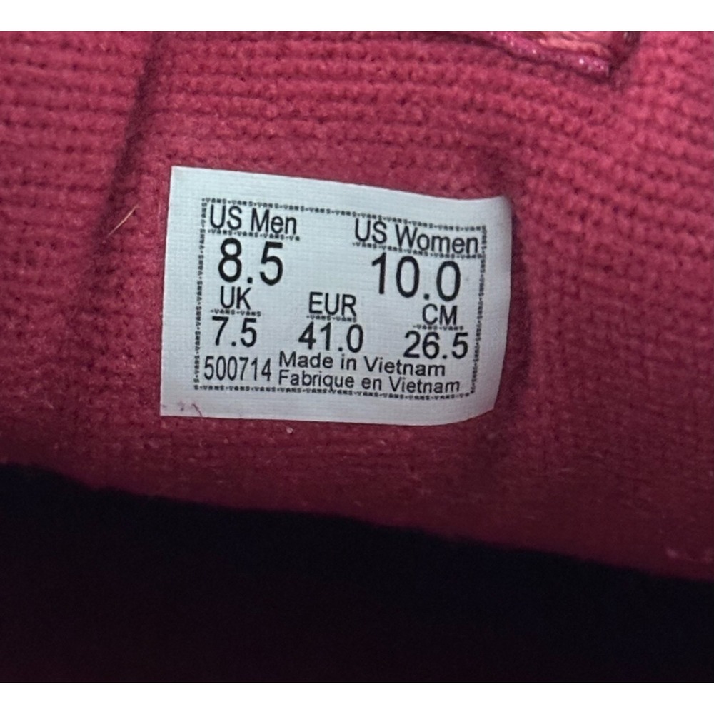 Vans Suede Color Pop Raspberry Rose Gum Sole Low Top Sneakers Womens 10 Mens 8.5 - Picture 4 of 7